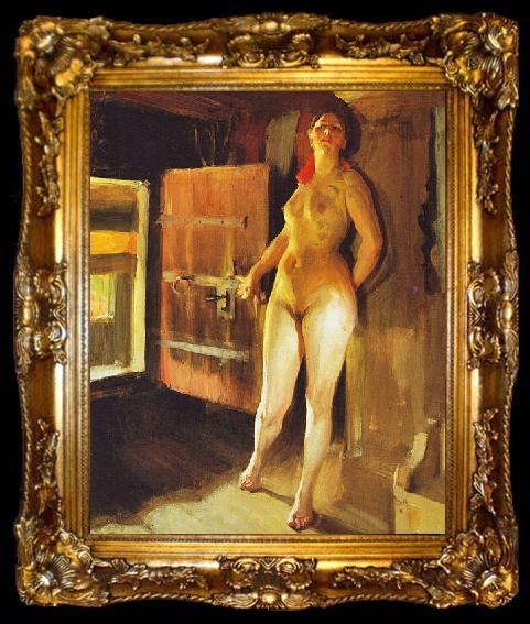 framed  Anders Zorn Girl in the Loft, ta009-2